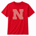 N Sewn Appliqué Red Gingham Licensed Youth Shirt | Multiple Sizes | H.Flynn Designs