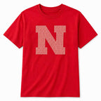 N Sewn Appliqué Red Gingham Licensed Youth Shirt | Multiple Sizes | H.Flynn Designs