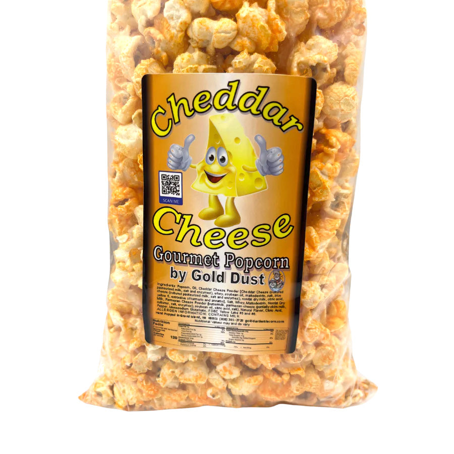 Cheddar Cheese Popcorn | Pack of 4 | 7 oz | Non-GMO | Gold Dust Kettle Corn