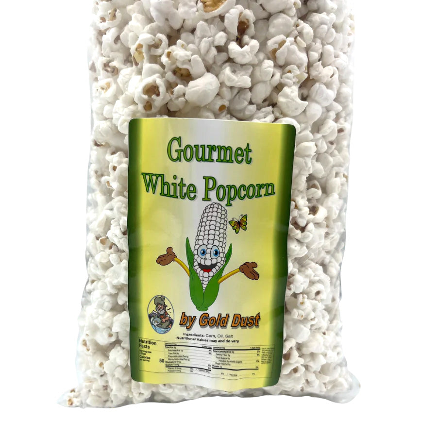 White Butterfly Popped Popcorn | Pack of 4 | 7 oz | Non-GMO | Shipping Included | Gold Dust Kettle Corn
