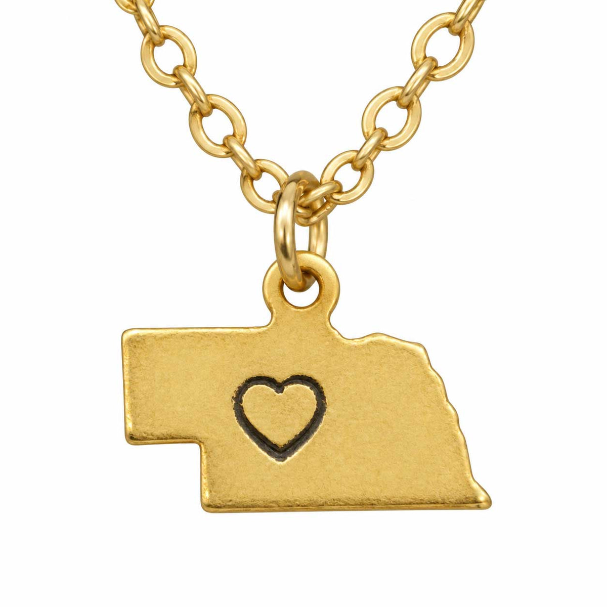 Nebraska Heart Necklace | Multiple Colors | Lux by Leslie
