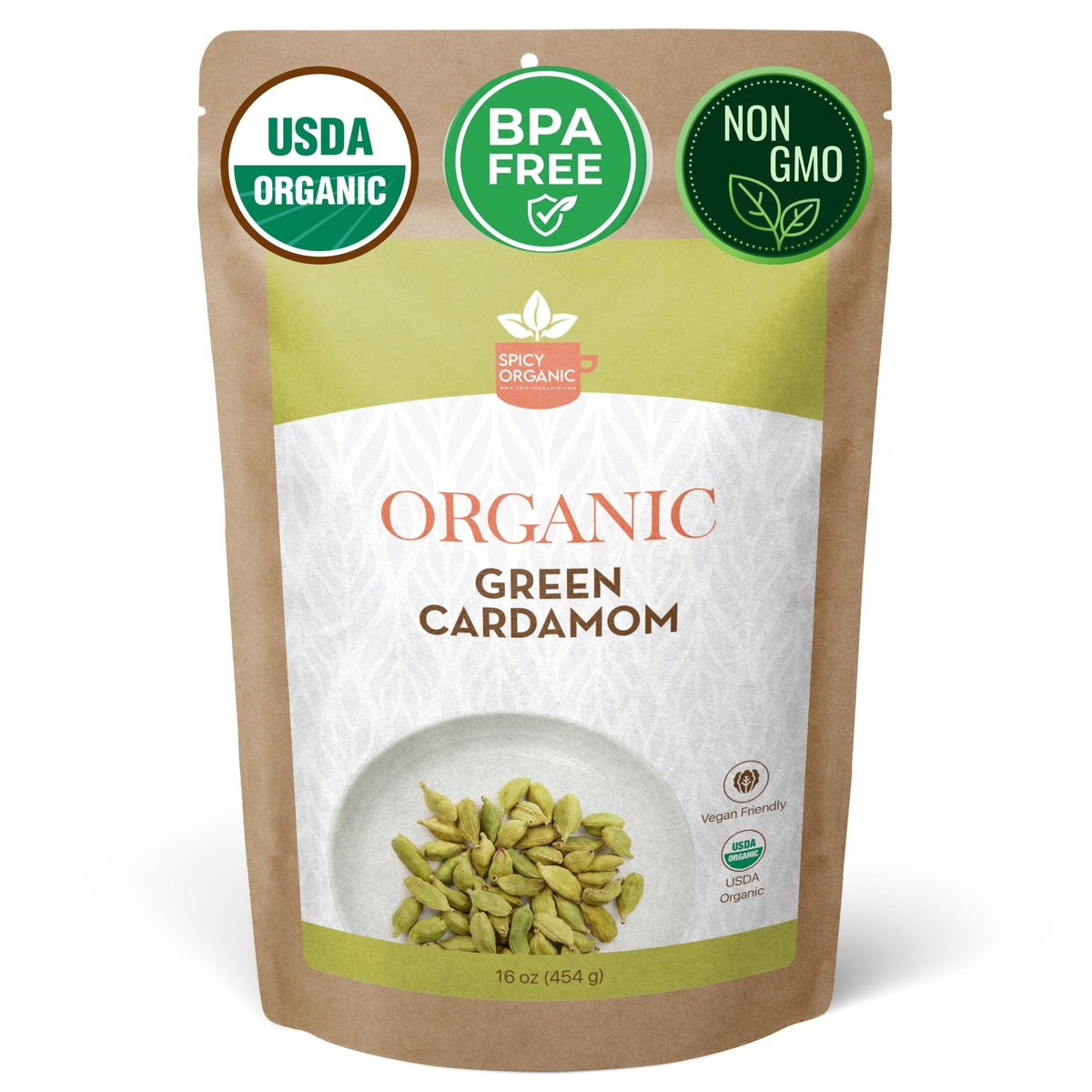 Organic Green Cardamom Pods – Jumbo, for Chai & Biryani