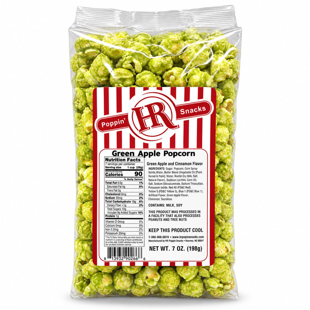 Green Apple Popcorn | 5 oz | HR Poppin' Snacks