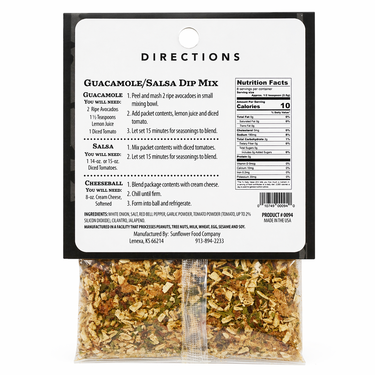 Guacamole/Salsa Dip & Cheeseball Mix | .75 oz | GB's Kitchen