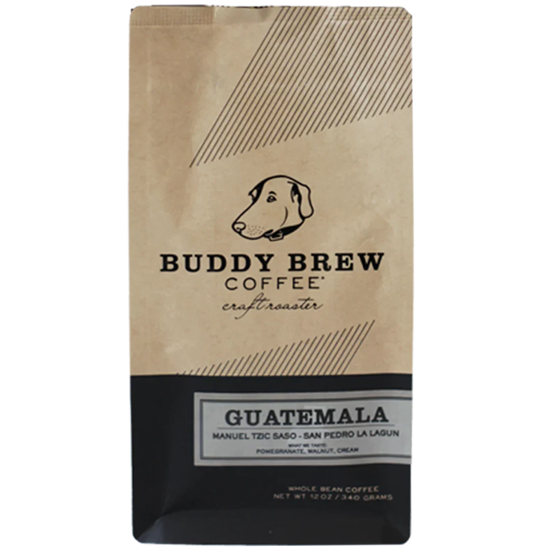 Buddy Brew Coffee Whole Bean Guatemala, 12 Oz (Case of 6)