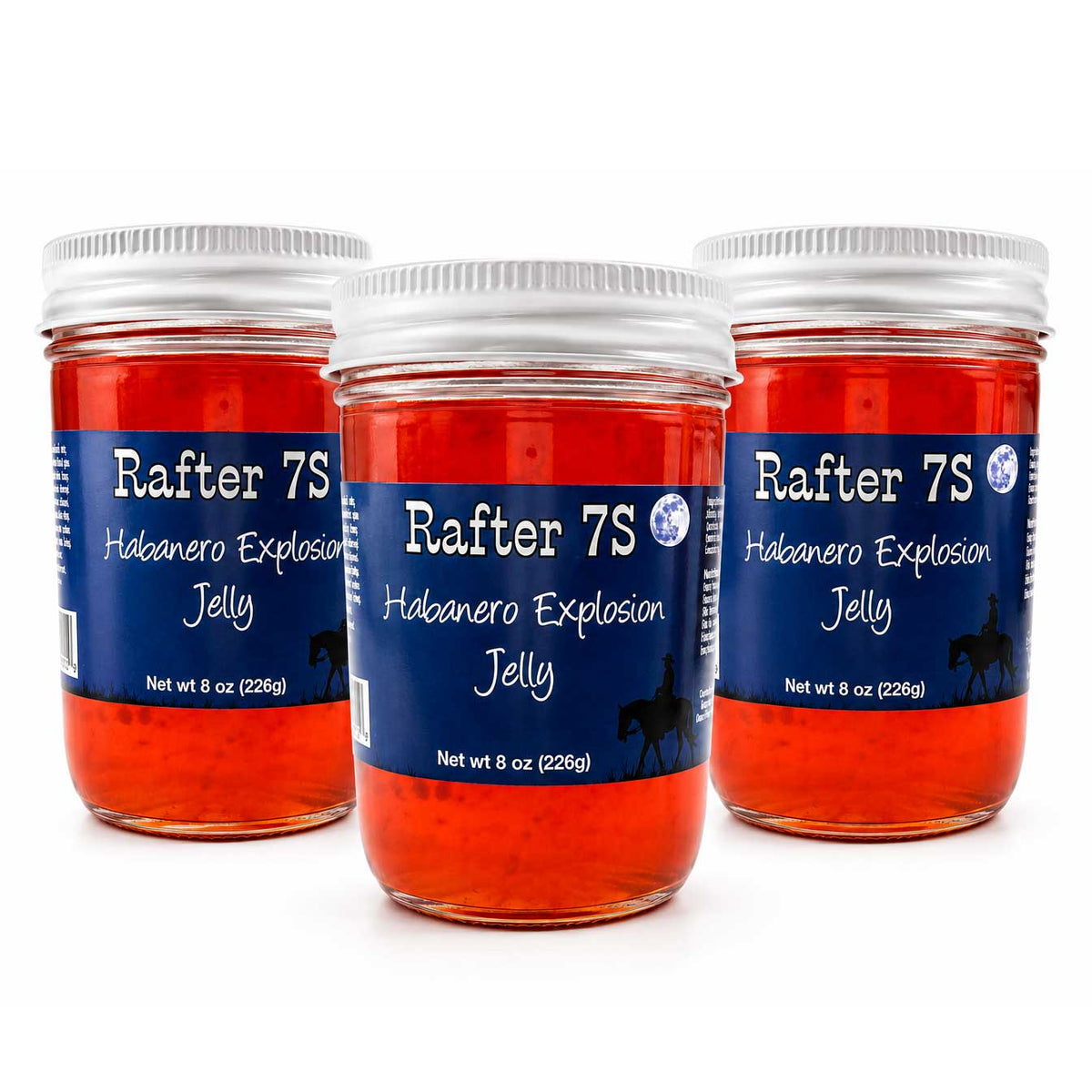 Habanero Explosion Jelly | Pack of 3 | 8 oz | Rafter 7S