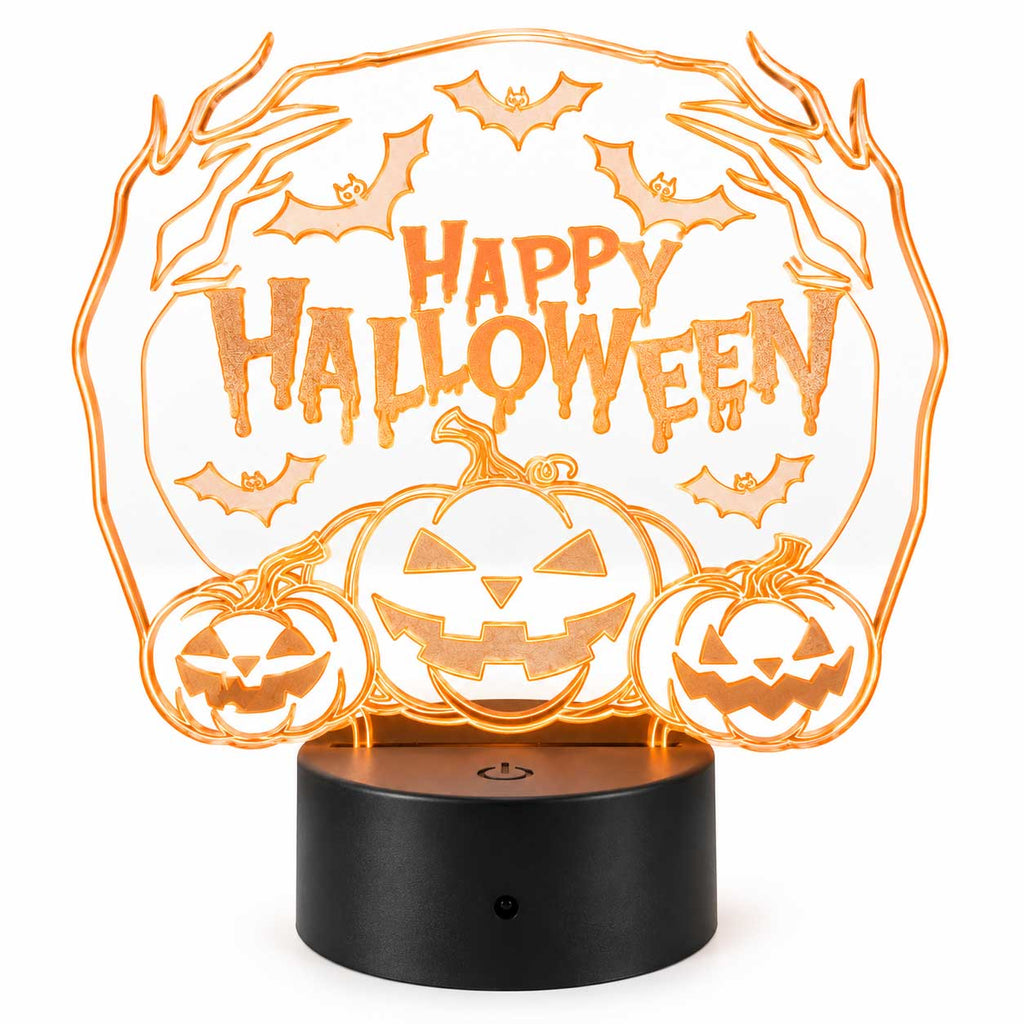 Happy Halloween LED Lighted Plaque | Glowing Creation