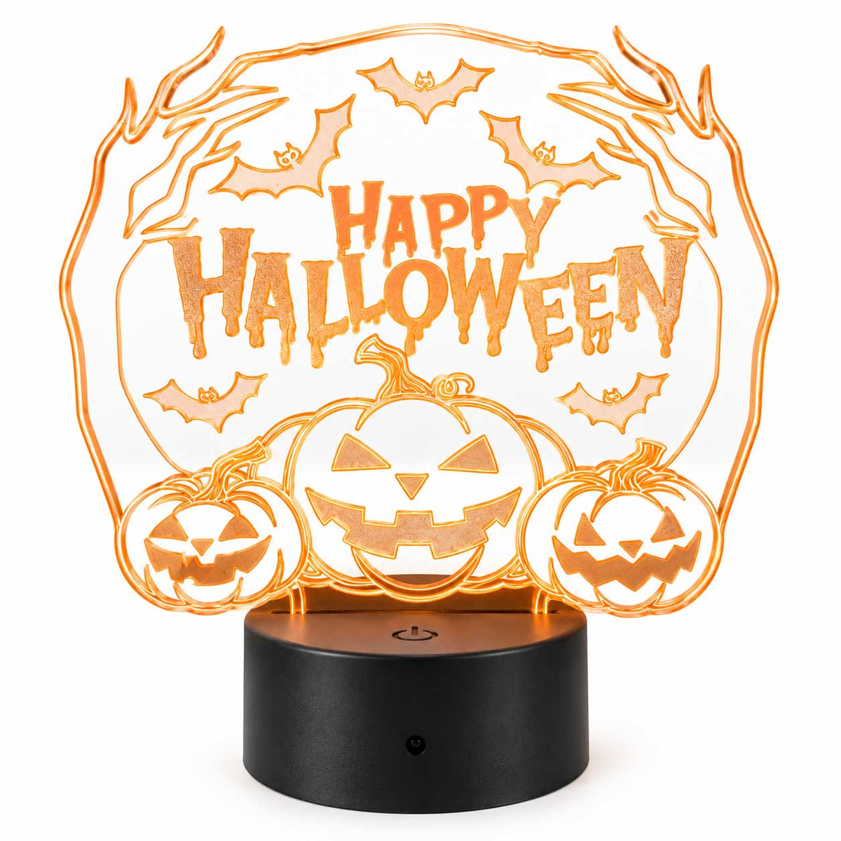 Happy Halloween LED Lighted Plaque | Glowing Creation