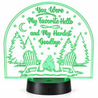 Inspirational LED Lighted Plaque | You Were My Favorite Hello and My Hardest Goodbye | Glowing Creation