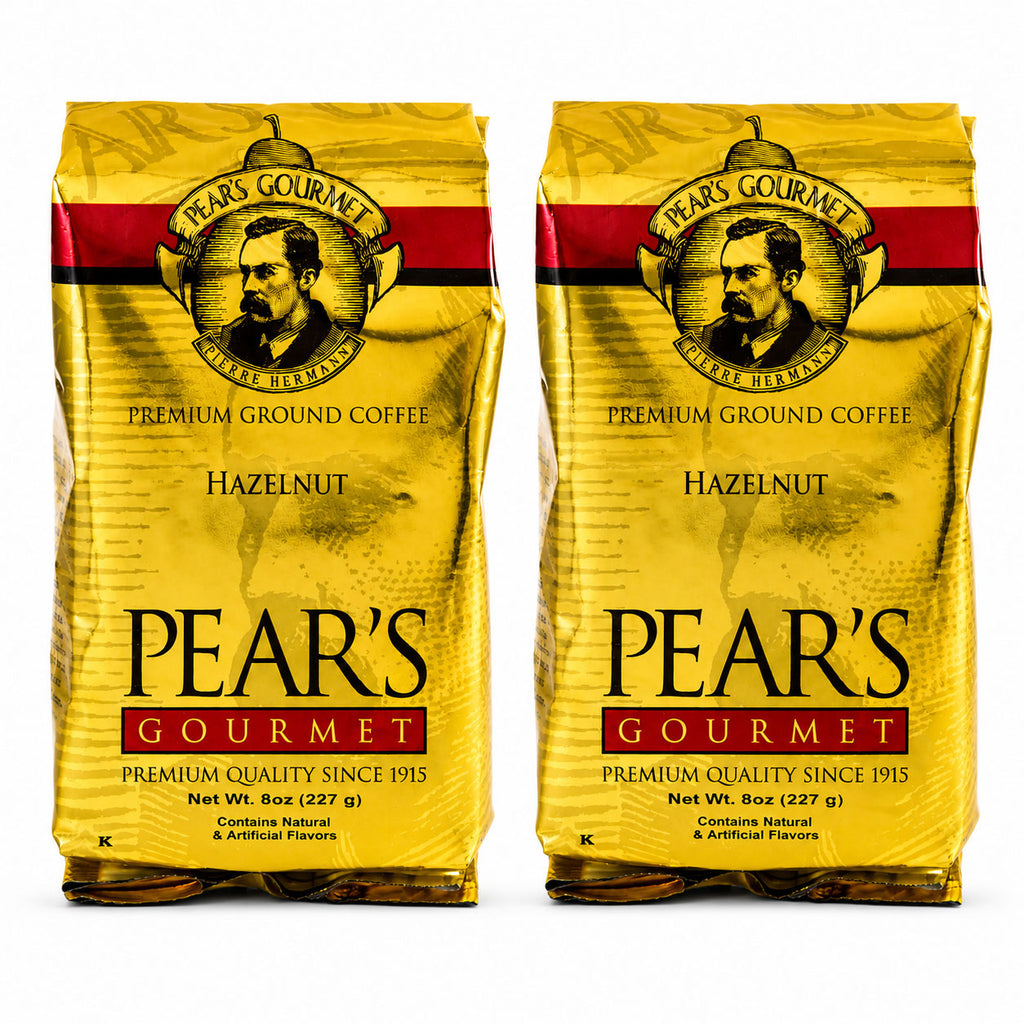 Pear's Hazelnut Ground Coffee | Pack of 2 | 8 oz | Brenmar