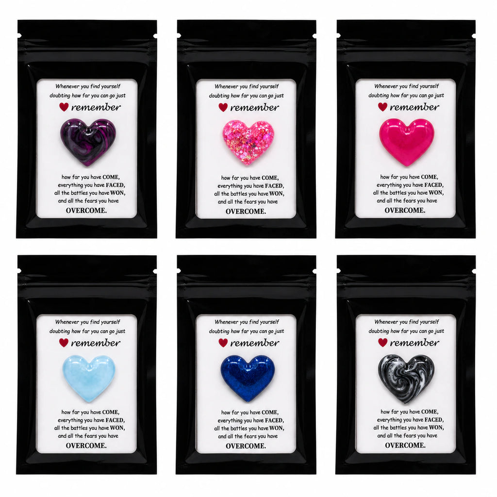 Remember Heart Charm | Multiple Color Options | Color Crete Creations