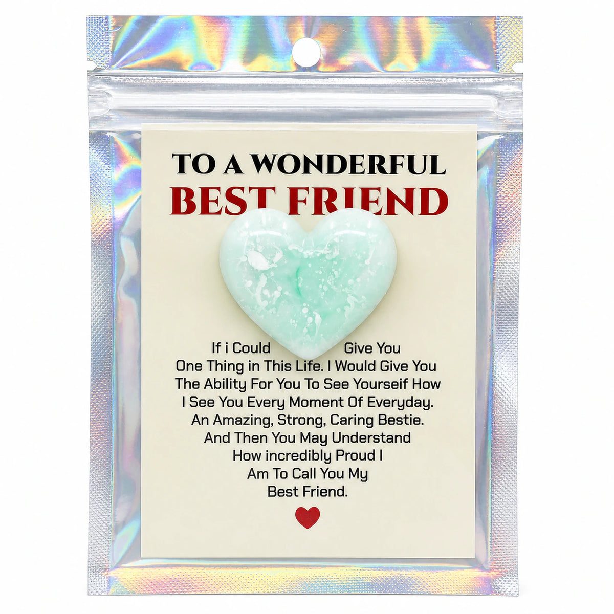 Best Friend Heart Charm | Multiple Color Options | Color Crete Creations
