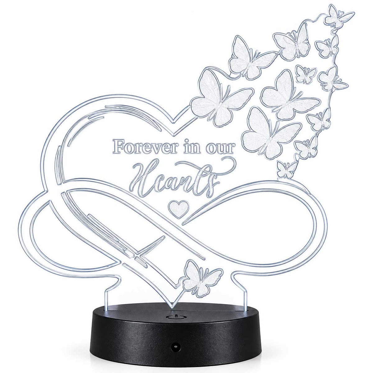 Inspirational LED Lighted Plaque | Forever in Our Hearts | Glowing Creation