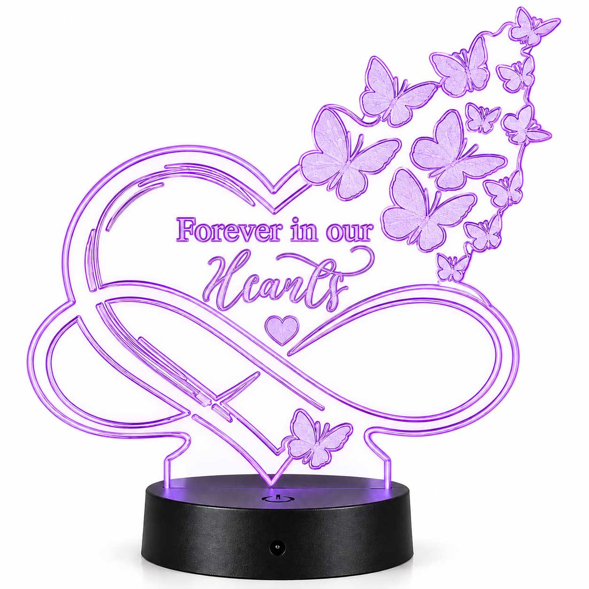Inspirational LED Lighted Plaque | Forever in Our Hearts | Glowing Creation