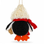 Penguin Holding Burlap Gift Felt Fabric Christmas Ornament