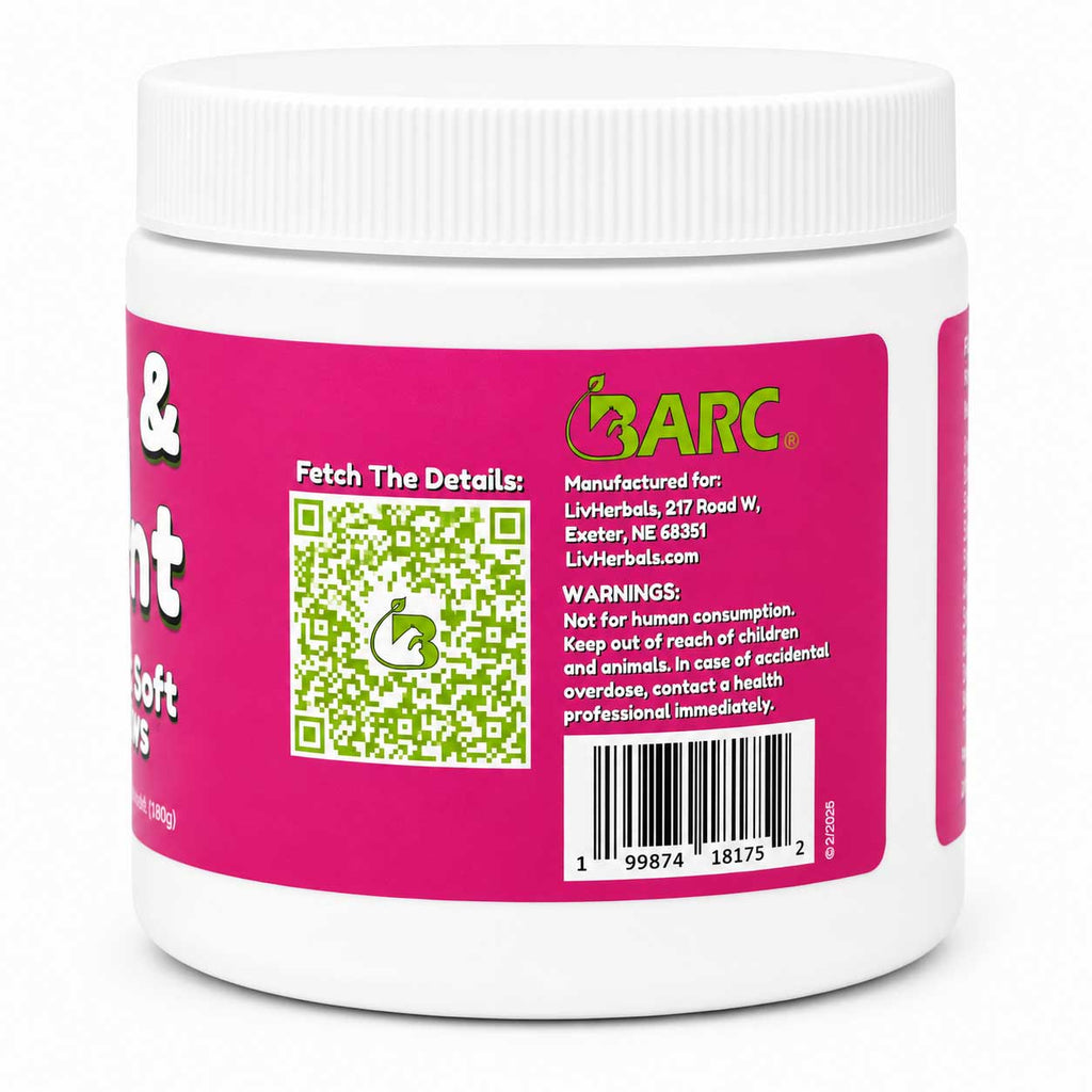 Hip & Joint Support Soft Chews for Dogs | 60 Chews - 6.35 oz | LivHerbals, Inc.