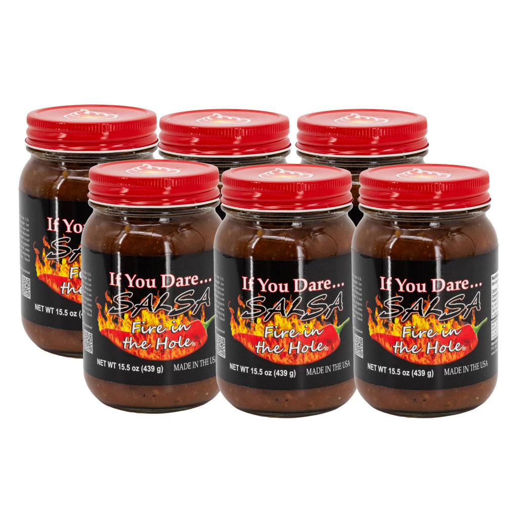 Fire In The Hole Spicy Salsa | Pack of 6 | 15.5 oz | If You Dare Foods