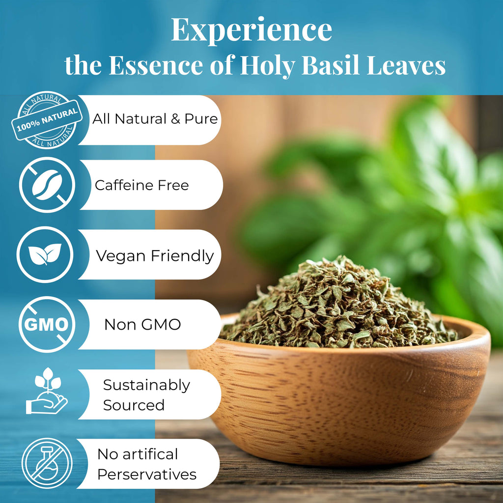 Dried Holy Basil Leaves 2.6 oz | Tulsi Tea | Akshit
