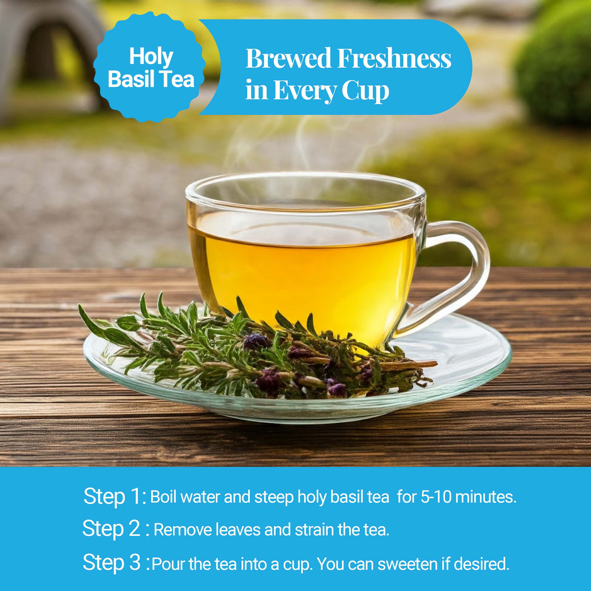 Dried Holy Basil Leaves 2.6 oz | Tulsi Tea | Akshit