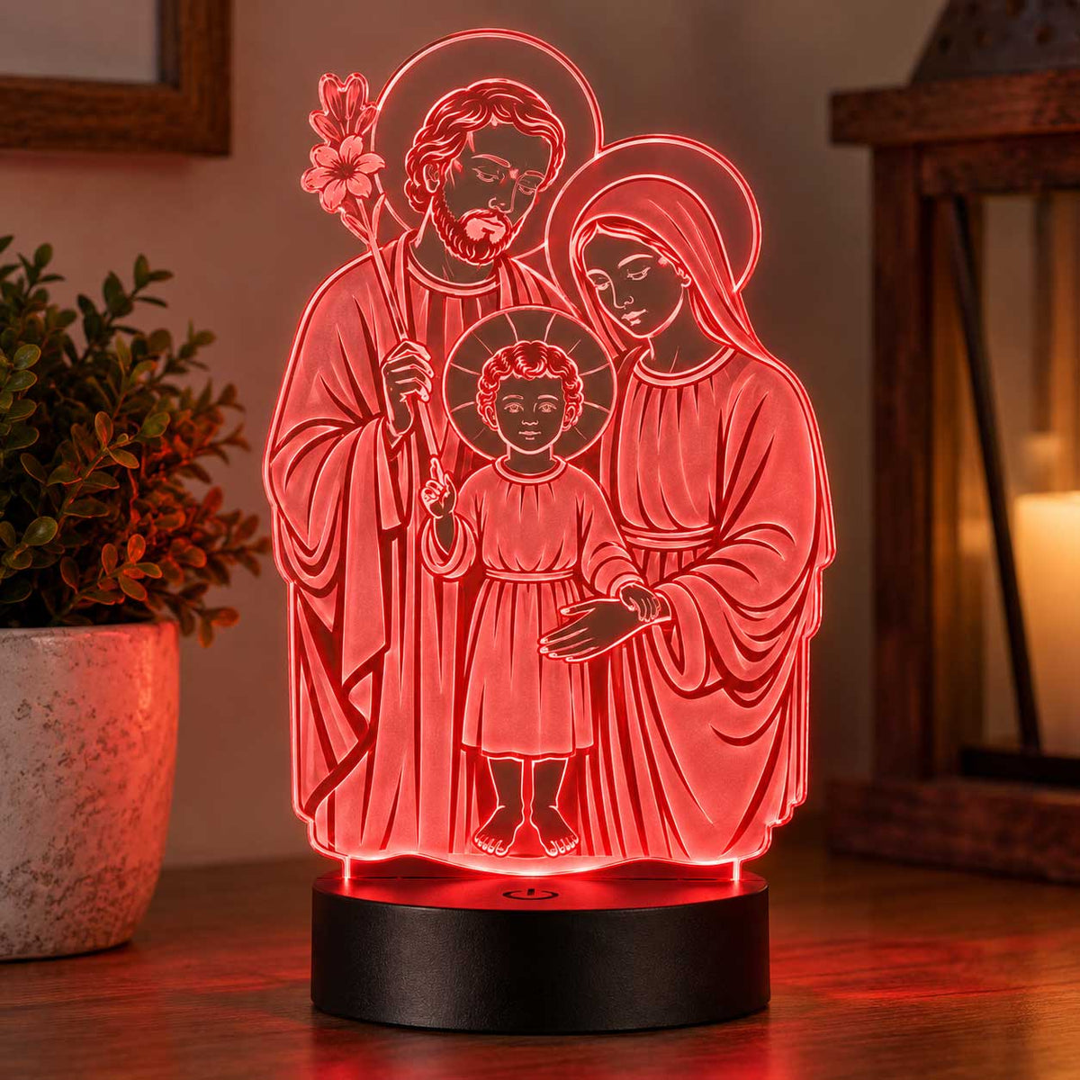 Holy Family LED Lighted Plaque | Glowing Creation