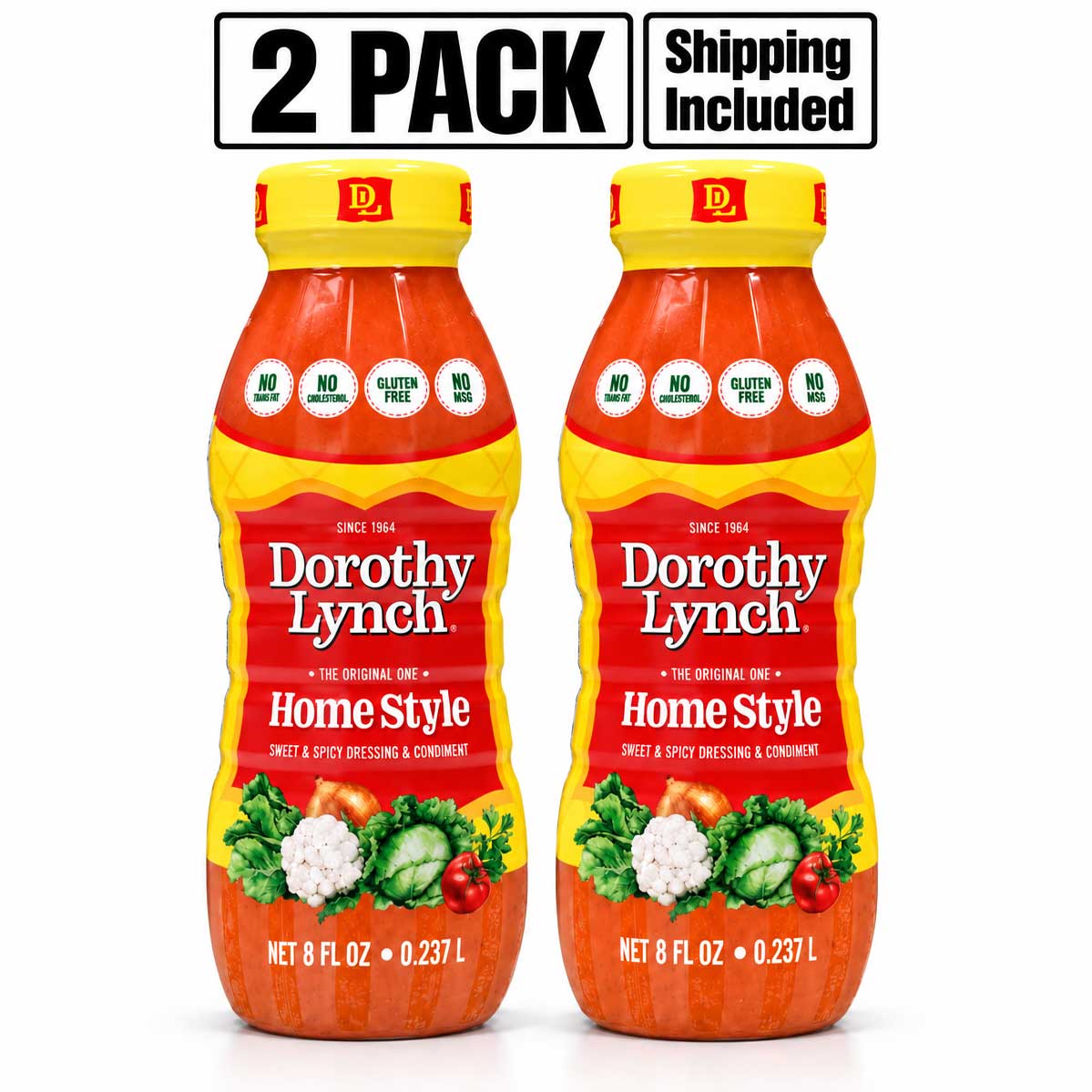 Homestyle Dorothy Lynch Salad Dressing | Pack of 2 | 8 oz | Gluten Free | Shipping Included
