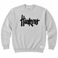 Black Huskers Sewn Appliqué Grey Licensed Women's Crewneck Sweatshirt | Multiple Sizes | H.Flynn Designs