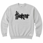 Black Huskers Sewn Appliqué Grey Licensed Women's Crewneck Sweatshirt | Multiple Sizes | H.Flynn Designs