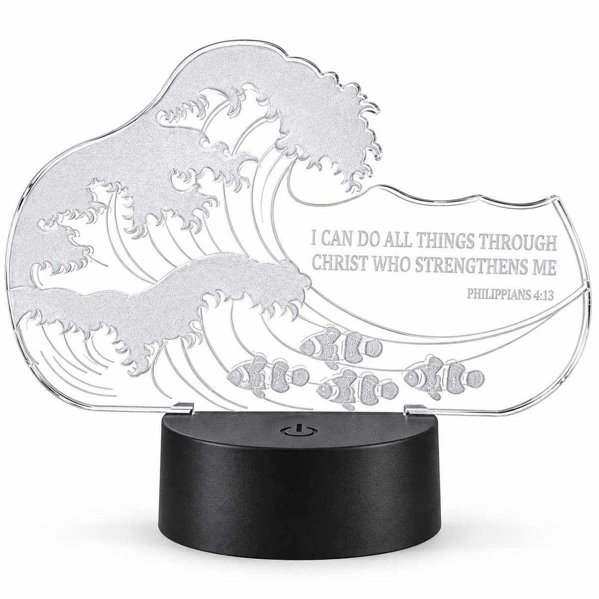 Inspirational LED Lighted Plaque | I Can Do All Things Through Christ Who Strengthens Me | Glowing Creation