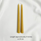 Sunlit Beeswax Tapers 9 Inch Candles