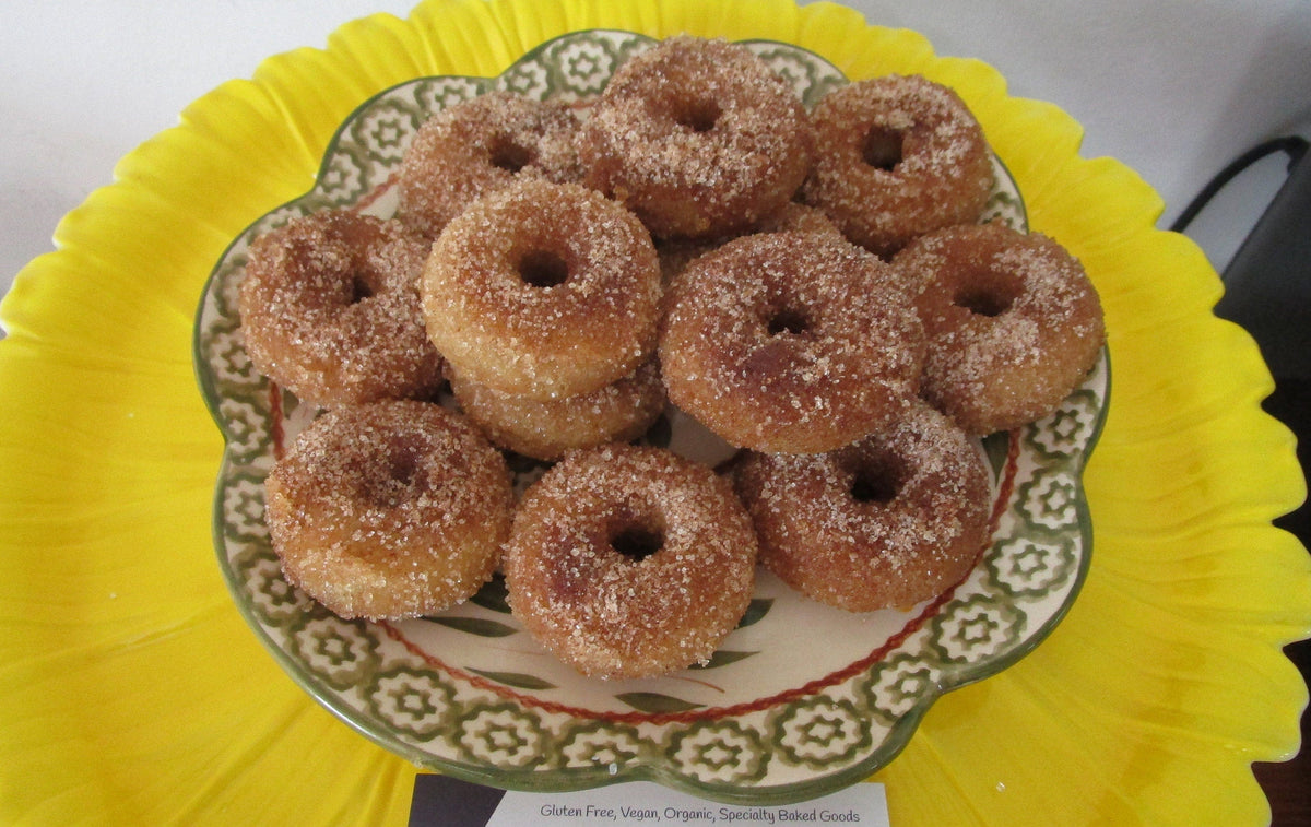 Gluten Free Mini Donuts, Dairy Free, Cinnamon Sugar or French Toast, Vegan, Egg Free, Nut Free, allergy friendly, back to school snacks