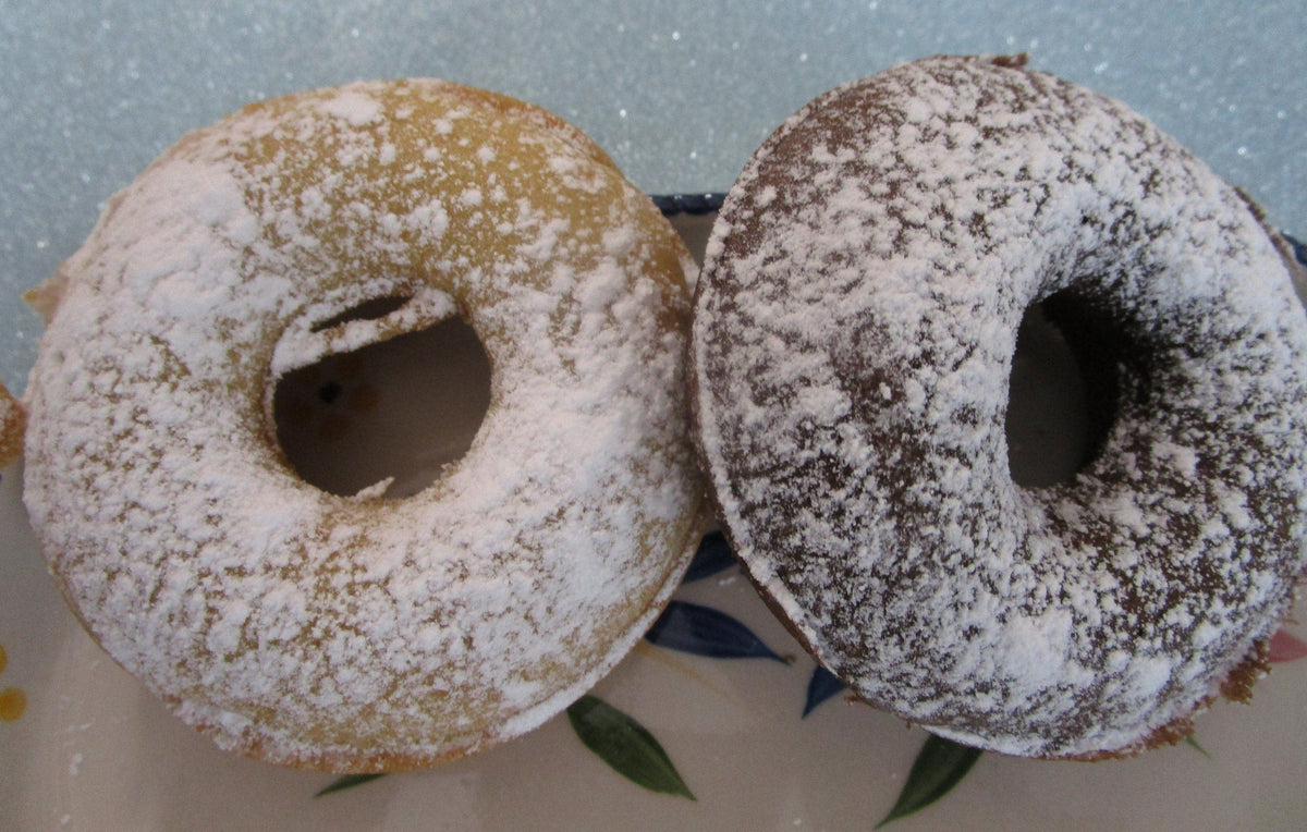 Gluten Free Powdered Donuts, Dairy Free, Egg Free, Chocolate, Vanilla, Cinnamon, Nut Free, Vegan, Birthday Gifts, Fall desserts, Holiday