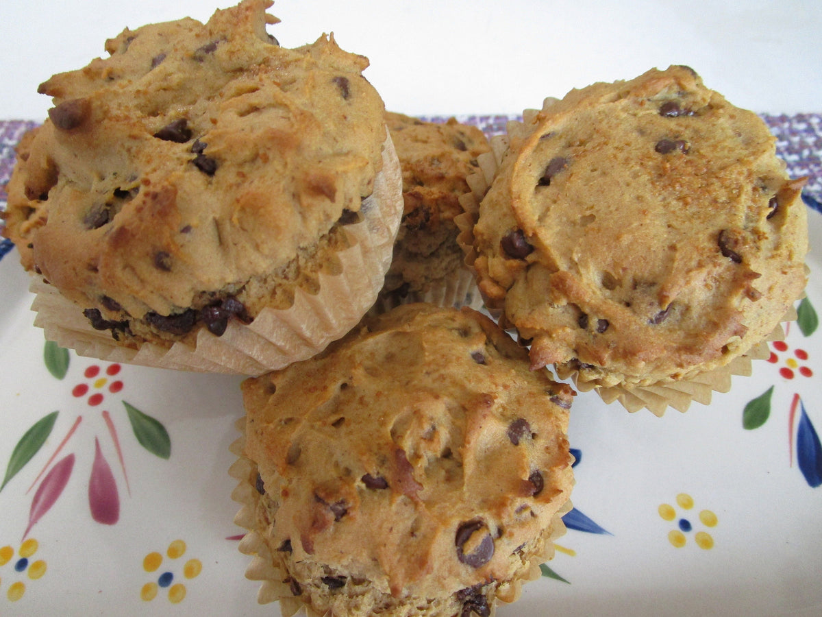 Gluten Free Chocolate Chip Muffins, Dairy Free, Egg Free, Vegan, Nut Free, Healthy Breakfast, Coconut Sugar, School Safe, Holiday Brunch