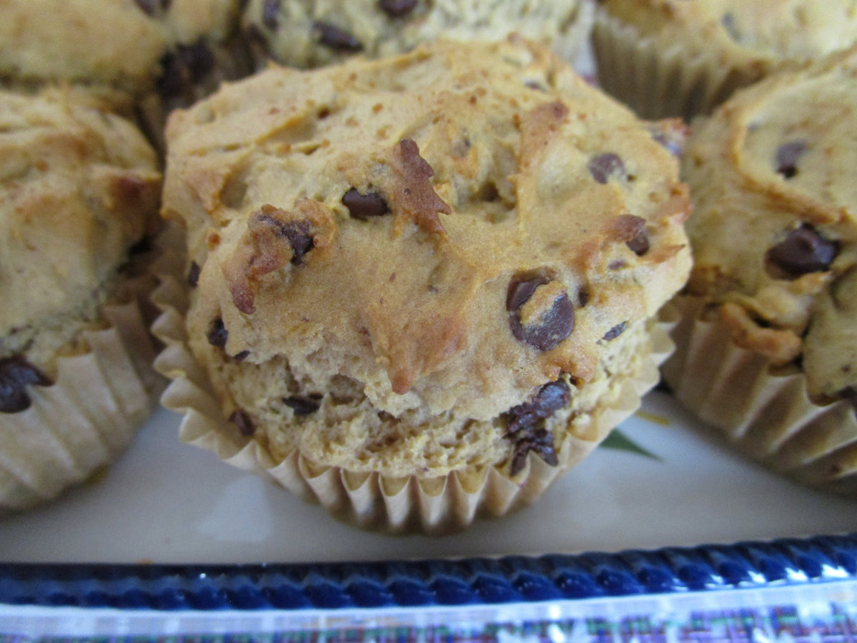 Gluten Free Chocolate Chip Muffins, Dairy Free, Egg Free, Vegan, Nut Free, Healthy Breakfast, Coconut Sugar, School Safe, Holiday Brunch