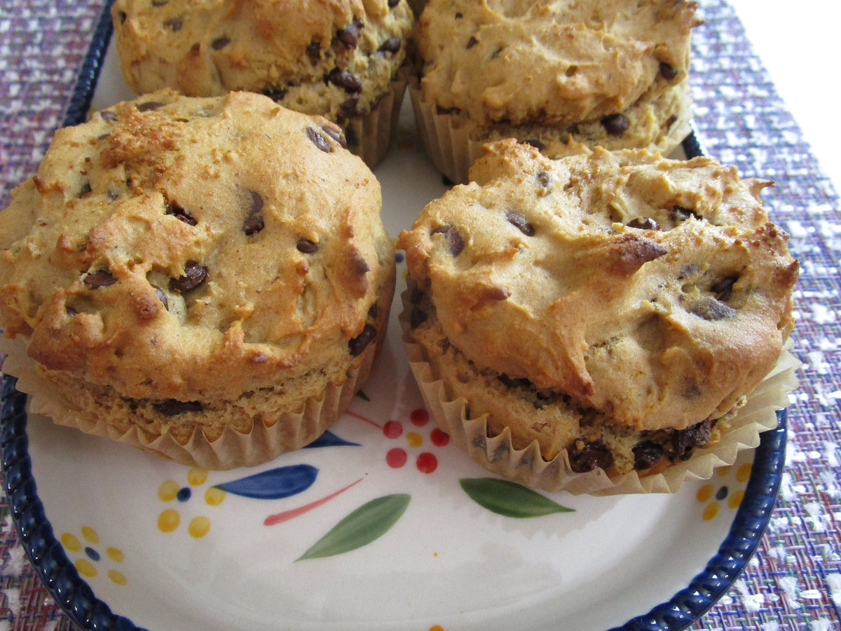 Gluten Free Chocolate Chip Muffins, Dairy Free, Egg Free, Vegan, Nut Free, Healthy Breakfast, Coconut Sugar, School Safe, Holiday Brunch
