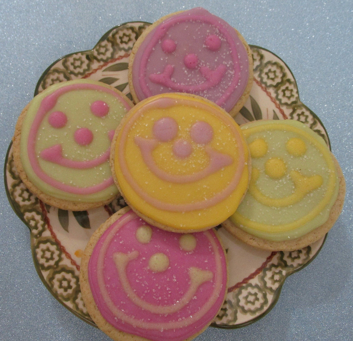 Gluten Free Sugar Cookies, Dairy Free, Vegan, Nut Free, Egg Free, Natural Colors, Happy, Schools Safe, Care Package, Sympathy, Get Well Gift