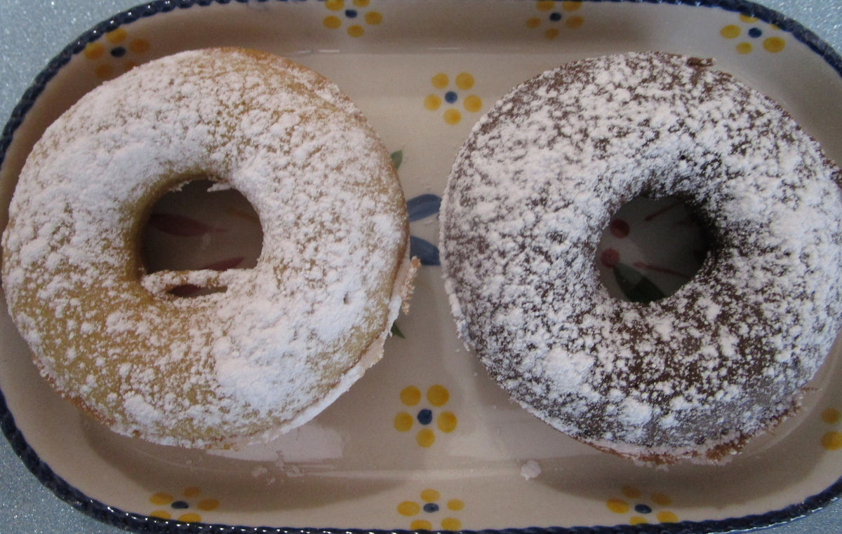 Gluten Free Powdered Donuts, Dairy Free, Egg Free, Chocolate, Vanilla, Cinnamon, Nut Free, Vegan, Birthday Gifts, Fall desserts, Holiday