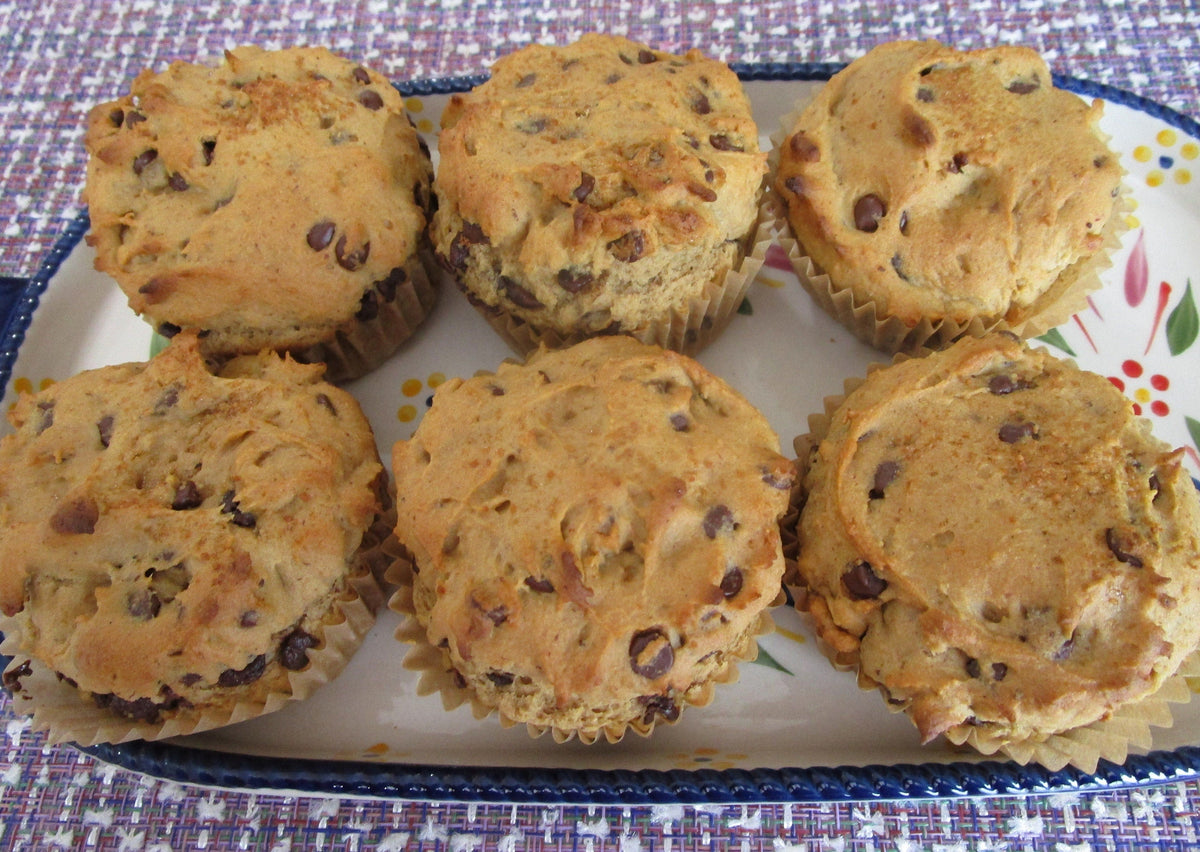 Gluten Free Chocolate Chip Muffins, Dairy Free, Egg Free, Vegan, Nut Free, Healthy Breakfast, Coconut Sugar, School Safe, Holiday Brunch