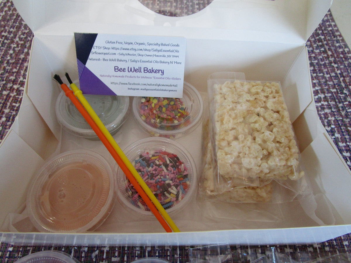 Rice Crispy Treat Kit, Gluten Free, Dairy Free, Egg Free, Vegan, Natural Sprinkles, Birthday, Nut Free, Camp, Back to School, Party Favor