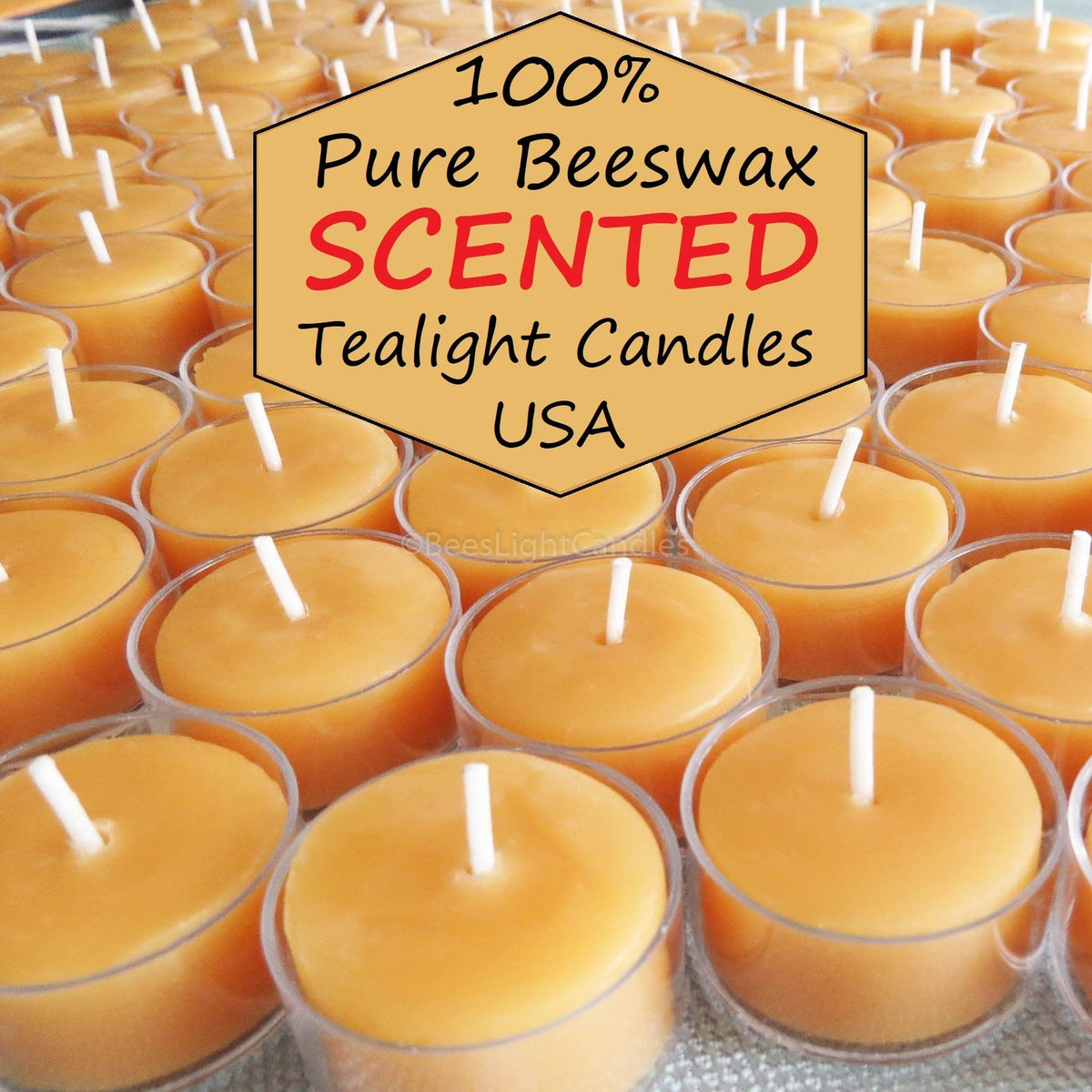 Wedding Day Scented Beeswax Tealight Candles