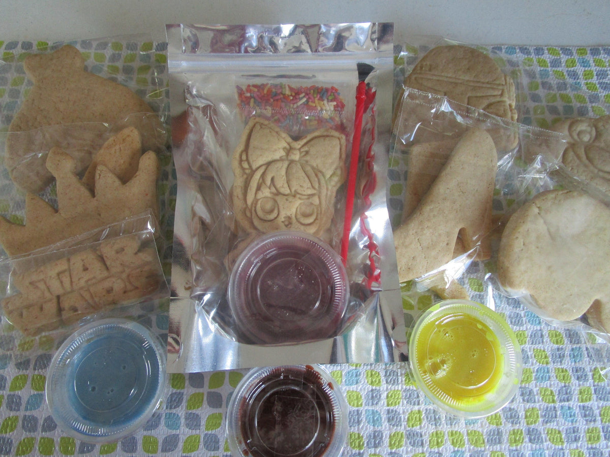 Cookie Kits, Gluten Free, Party Favors, Dairy Free, Egg Free, Nut Free, Birthday Cookies, Custom Orders, Licensed Characters, School Safe