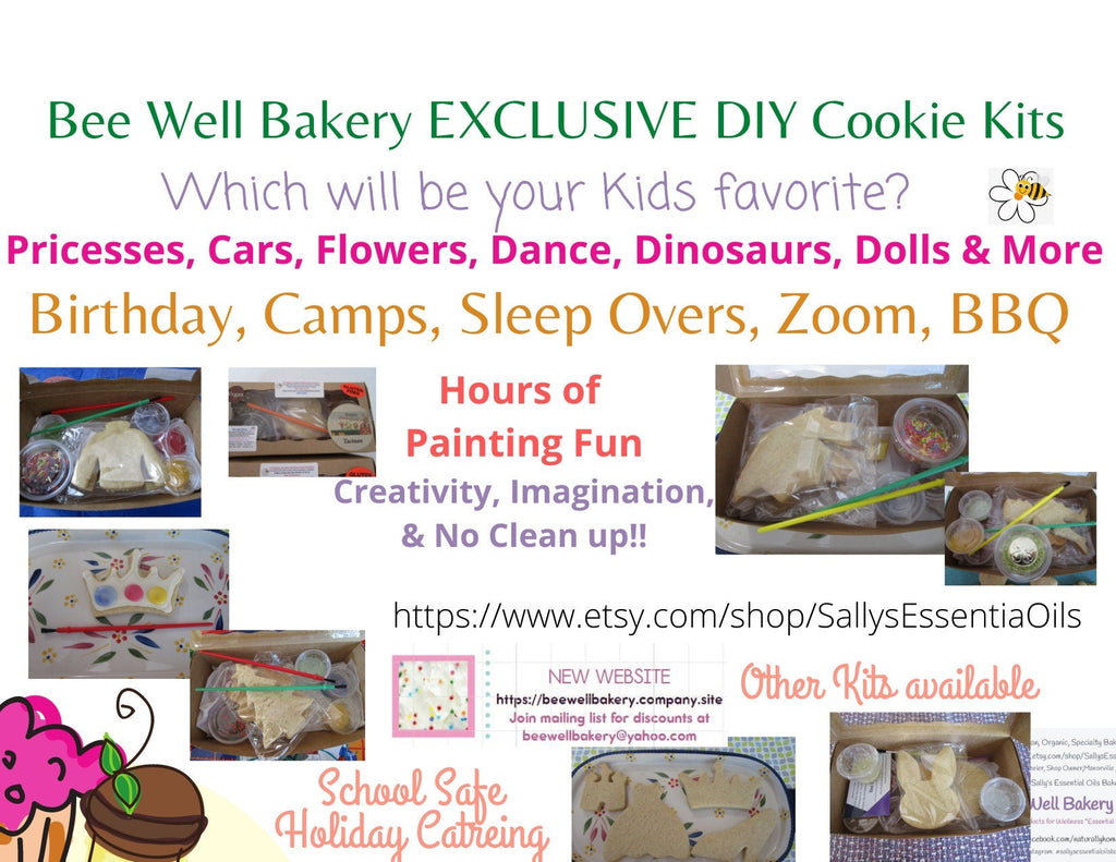 Cookie Kits, Gluten Free, Party Favors, Dairy Free, Egg Free, Nut Free, Birthday Cookies, Custom Orders, Licensed Characters, School Safe