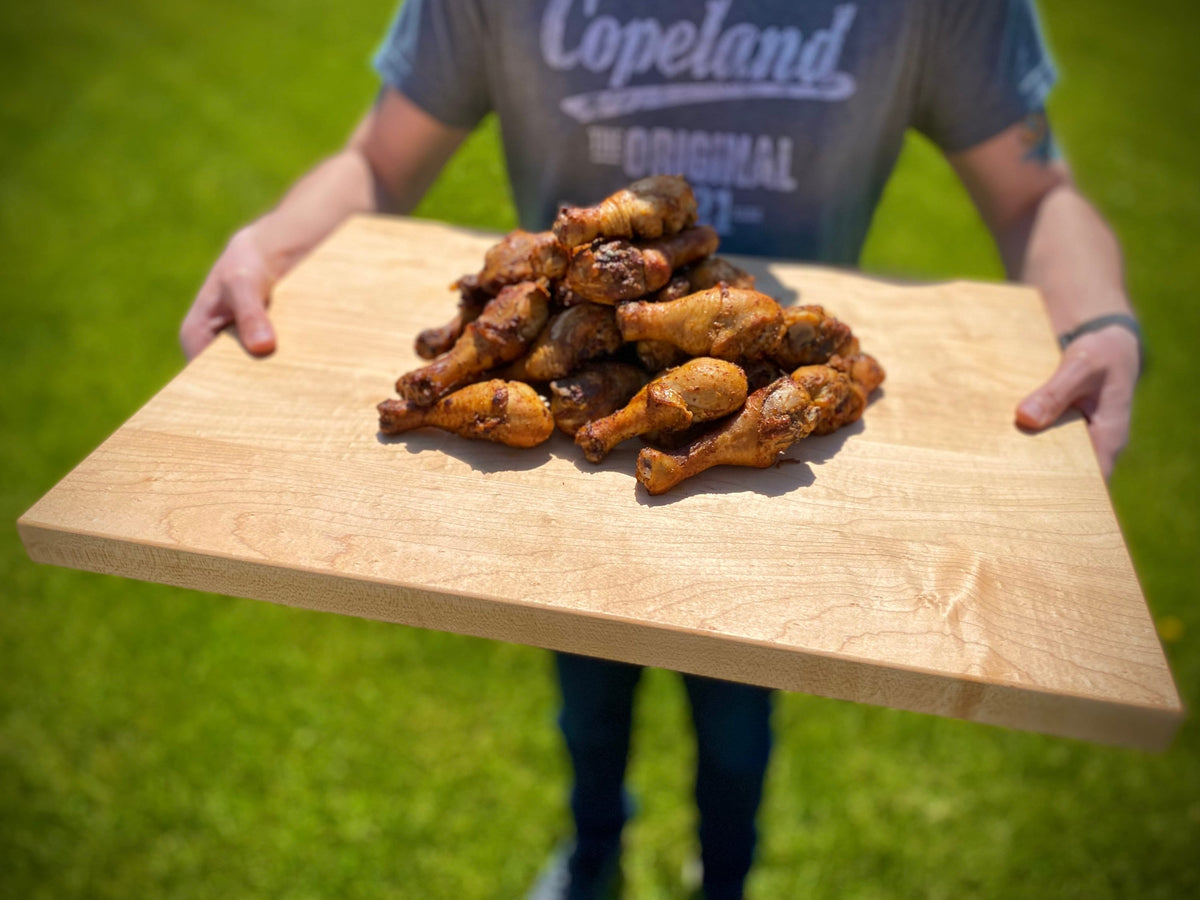 1.25” Thick Extra Large Butcher Block Cutting Board With Rubber Feet, Thick Cutting Board, Wood Chopping Board, American Made Maple Hardwood