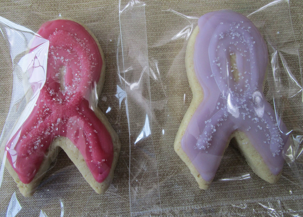 Gluten Free Breast Cancer Awareness Ribbon Cookies, Dairy Free, Egg Free, Vegan, Nut Free, School Safe, Pink, Hope Survivor Gifts, Autism