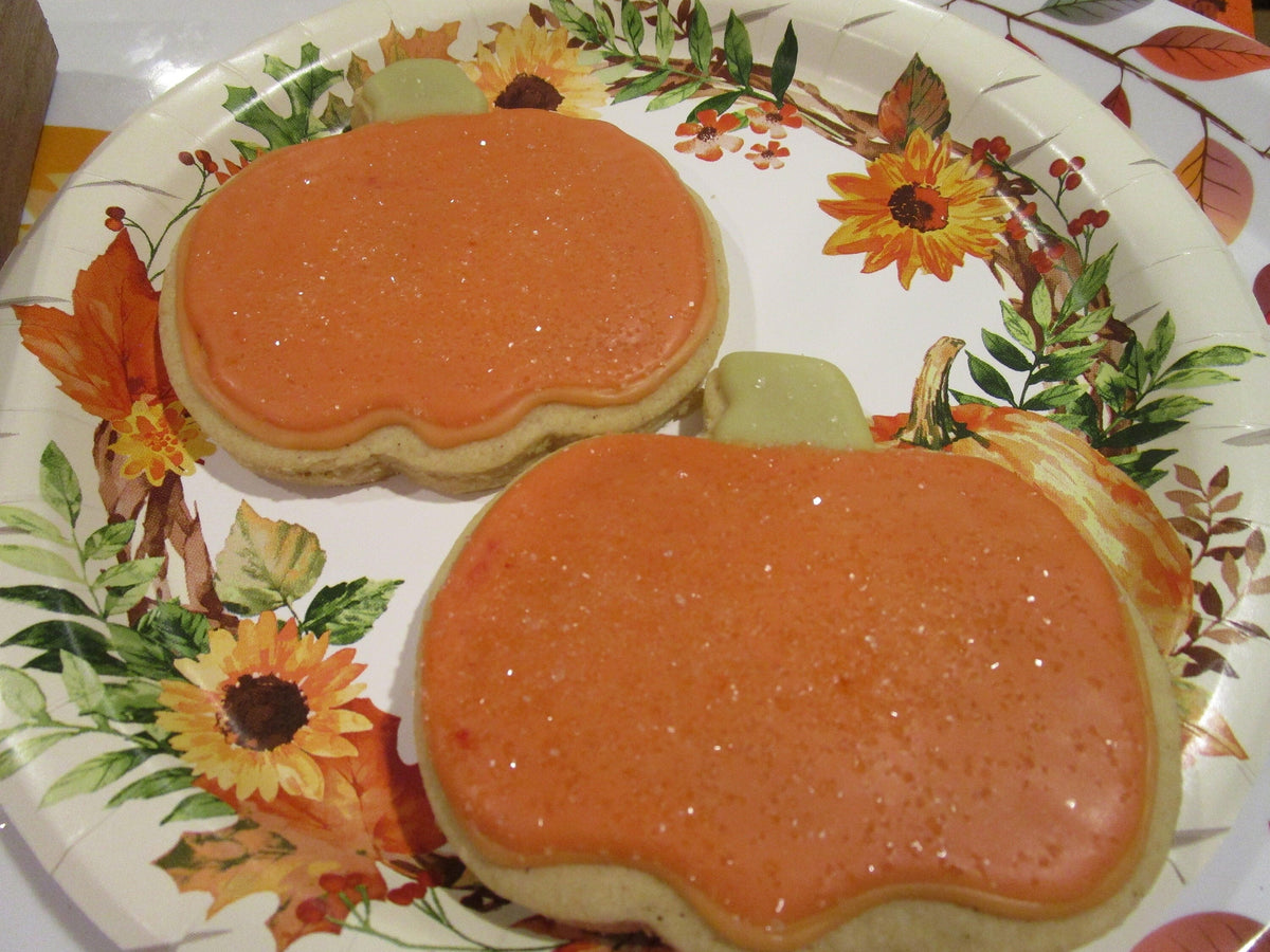Gluten Free Sugar Cookie, Pumpkins, Dairy Free, Egg Free, Vegan, Nut Free, School Snacks, Party Favor, Halloween treats, Thanksgiving Gifts
