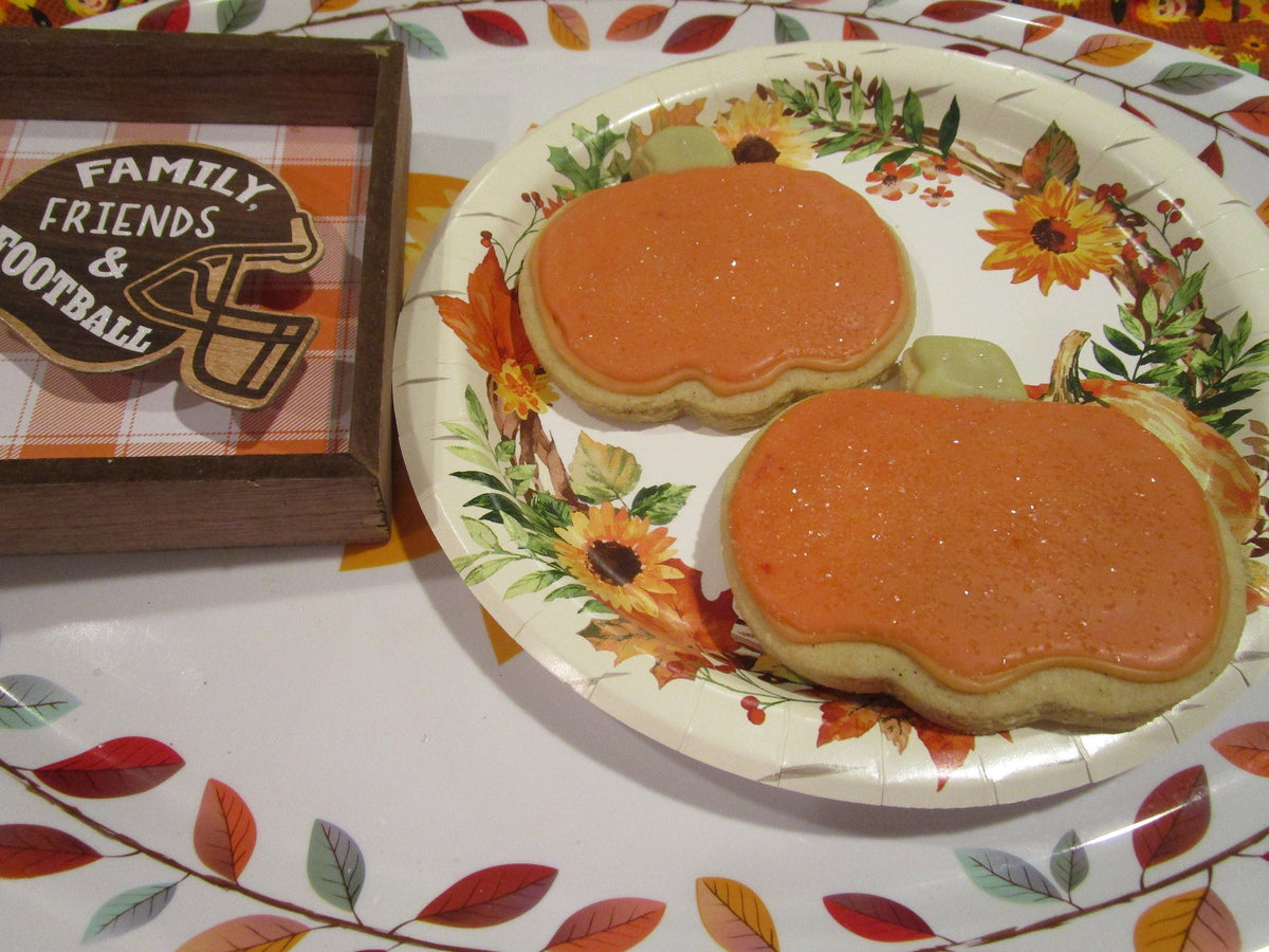 Gluten Free Sugar Cookie, Pumpkins, Dairy Free, Egg Free, Vegan, Nut Free, School Snacks, Party Favor, Halloween treats, Thanksgiving Gifts