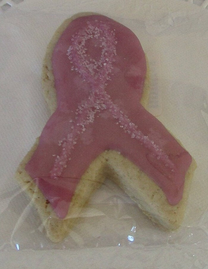 Gluten Free Breast Cancer Awareness Ribbon Cookies, Dairy Free, Egg Free, Vegan, Nut Free, School Safe, Pink, Hope Survivor Gifts, Autism