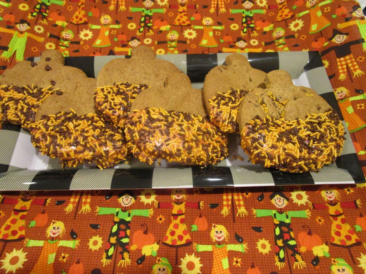Gluten Free Chocolate Chip Cookies, Pumpkin, Dairy Free, Egg Free, Vegan, Nut Free, School Safe Snacks, Halloween Treats, Thanksgiving Gift