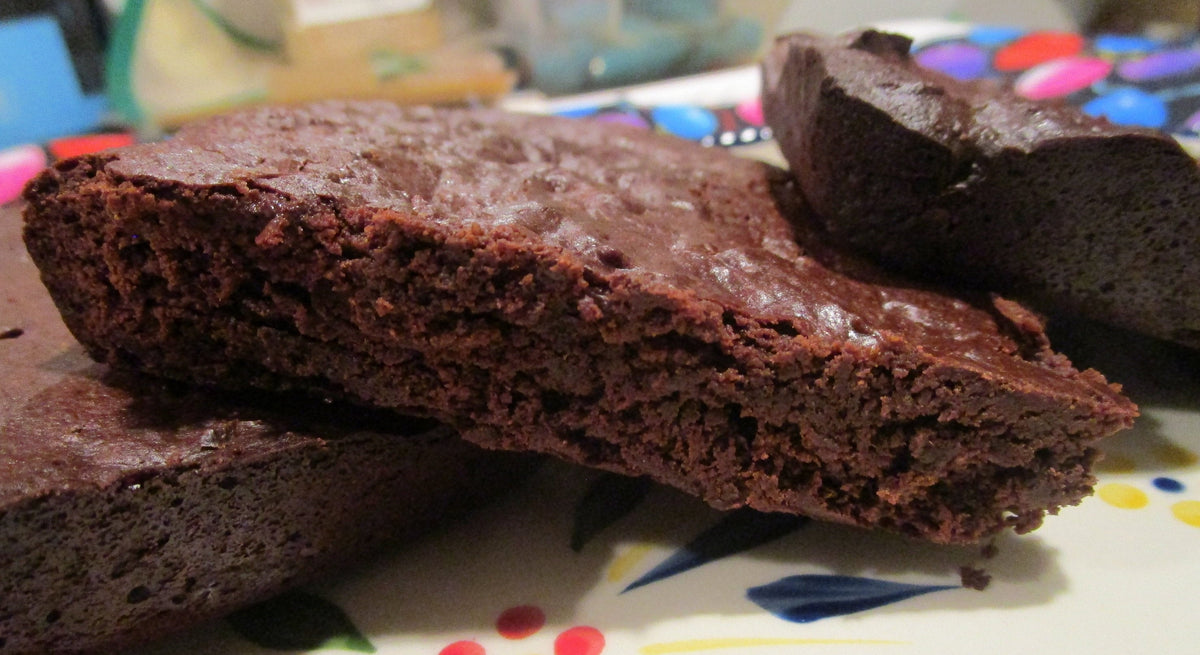 Brownie, Grain Free, Gluten Free, Low Glycemic, Vegan, Dairy Free, Egg Free, Peanut Free, Coconut Free, Agave, Sun Butter, Dark Chocolate
