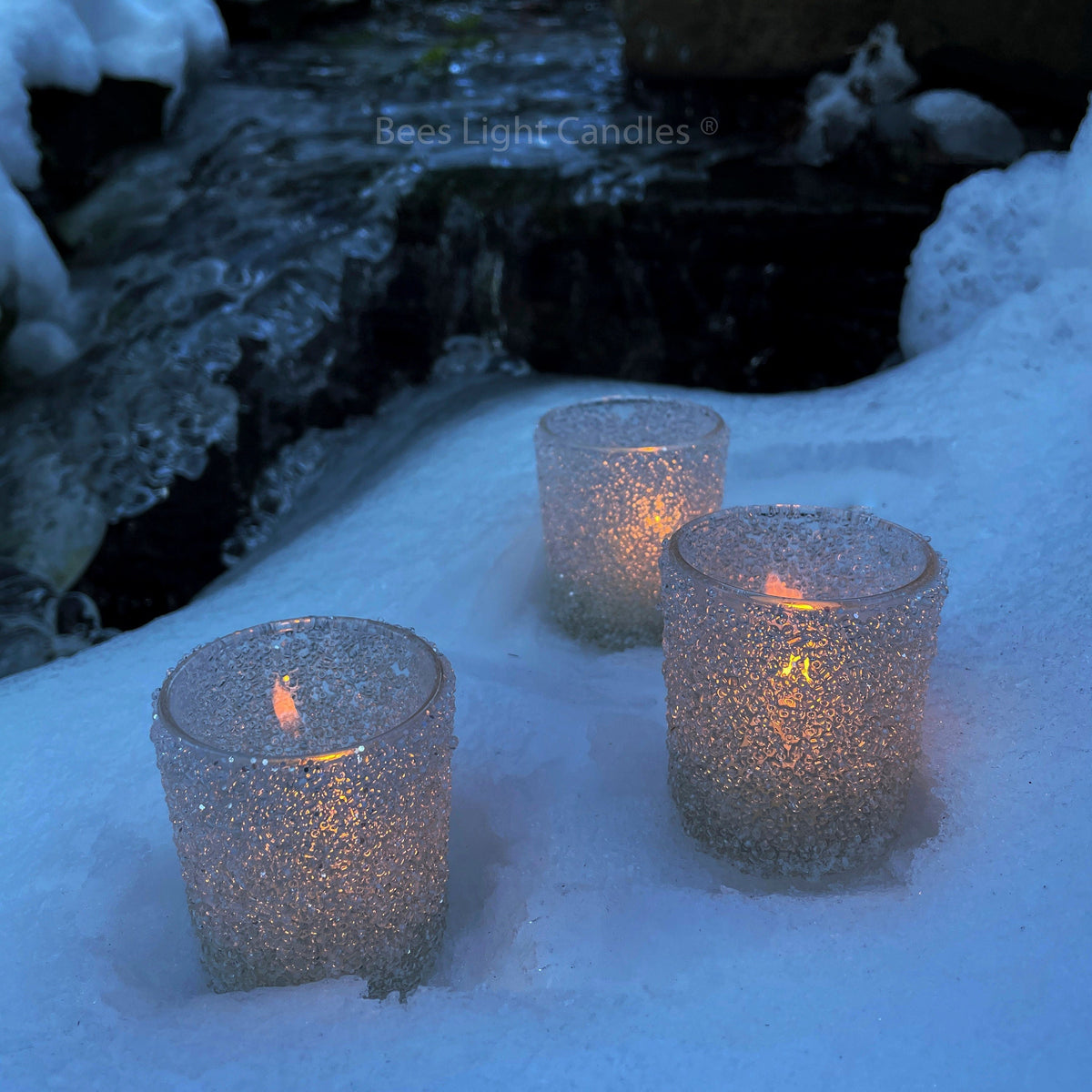 Sparkle Glass Candle Holder