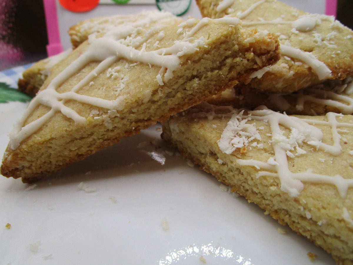 Keto Scone, Coconut Pineapple, Gluten Free, Sugar Free, Dairy Free, Egg Free, Erythritol Free, Vegan, Low Carb snack, Sugar Free, Grain Free